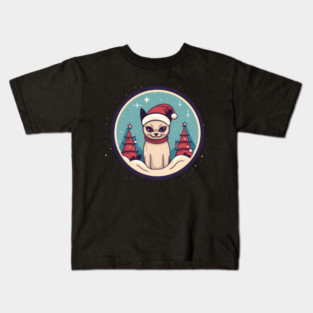 Siamese Cat Xmas, Love Cats Kids T-Shirt