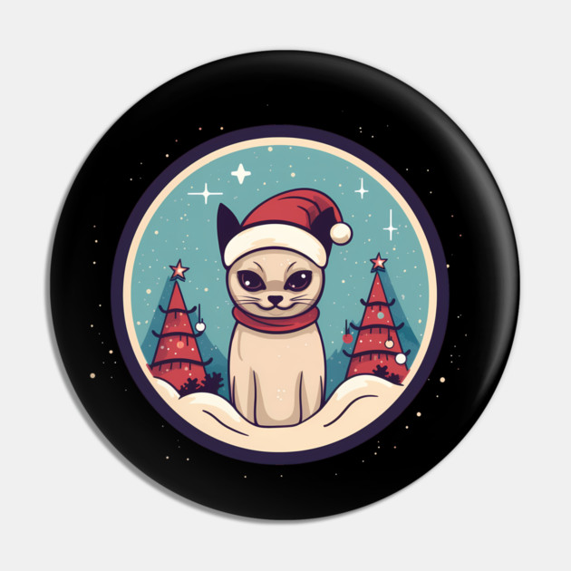 Siamese Cat Xmas, Love Cats Pin by logiamerch