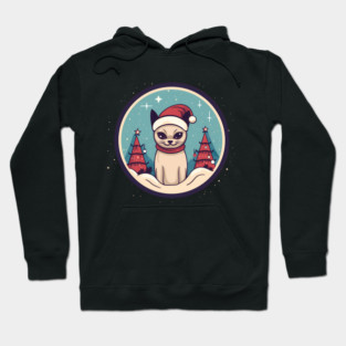 Siamese Cat Xmas, Love Cats Hoodie