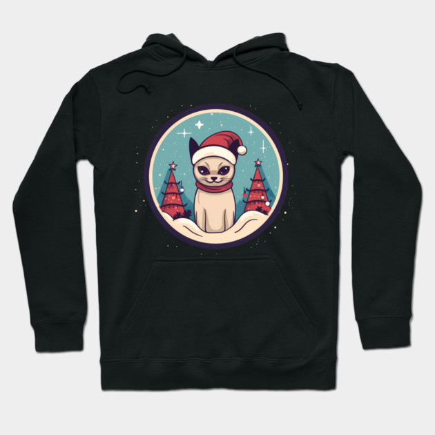 Siamese Cat Xmas, Love Cats Hoodie by logiamerch