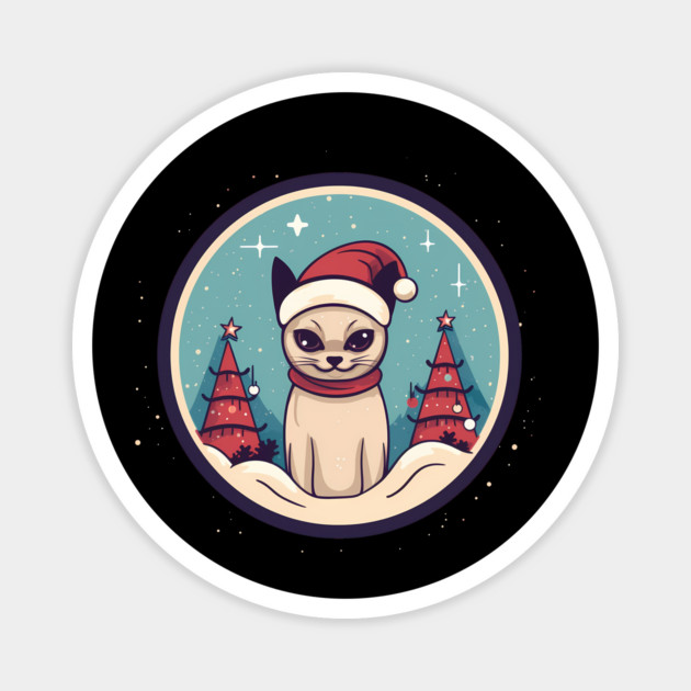 Siamese Cat Xmas, Love Cats Magnet by logiamerch