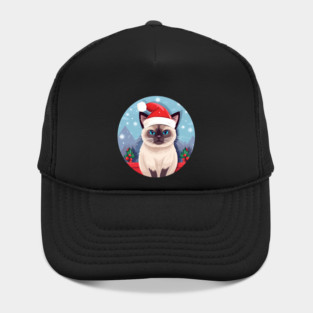 Siamese Cat Xmas, Love Cats Hat