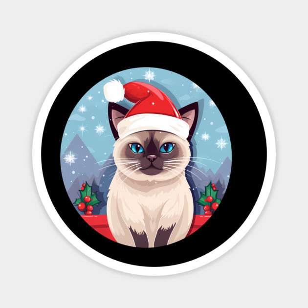Siamese Cat Xmas, Love Cats Magnet by logiamerch