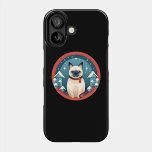 Siamese Cat Xmas, Love Cats Phone Case