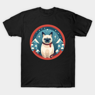 Siamese Cat Xmas, Love Cats T-Shirt