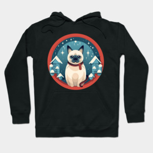 Siamese Cat Xmas, Love Cats Hoodie