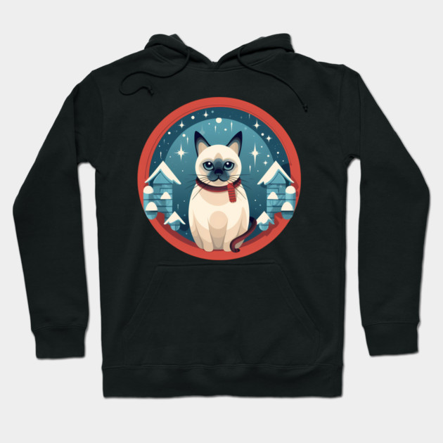 Siamese Cat Xmas, Love Cats Hoodie by logiamerch