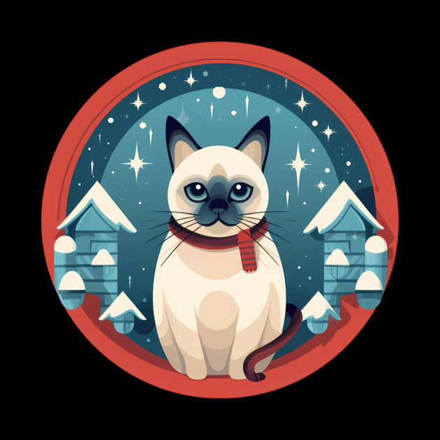 Siamese Cat Xmas, Love Cats by logiamerch
