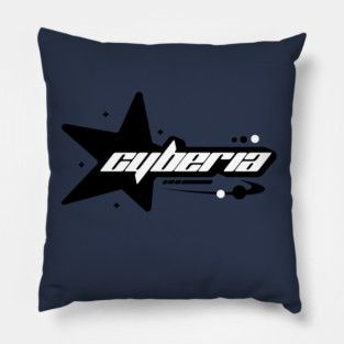 Cyberia Y2K Logo Design Pillow