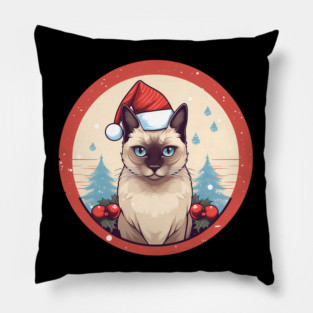 Siamese Cat Xmas, Love Cats Pillow