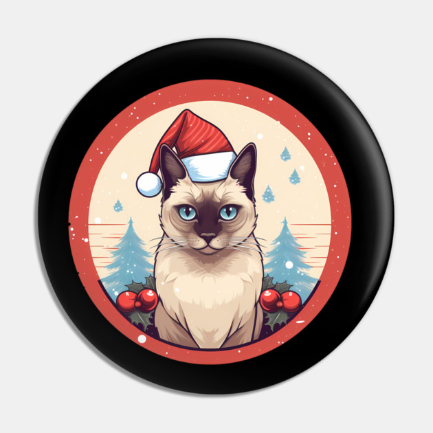 Siamese Cat Xmas, Love Cats Pin by logiamerch