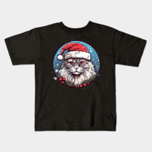 Siberian Cat Xmas, Love Cats Kids T-Shirt