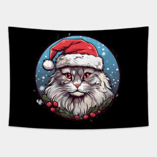 Siberian Cat Xmas, Love Cats Tapestry