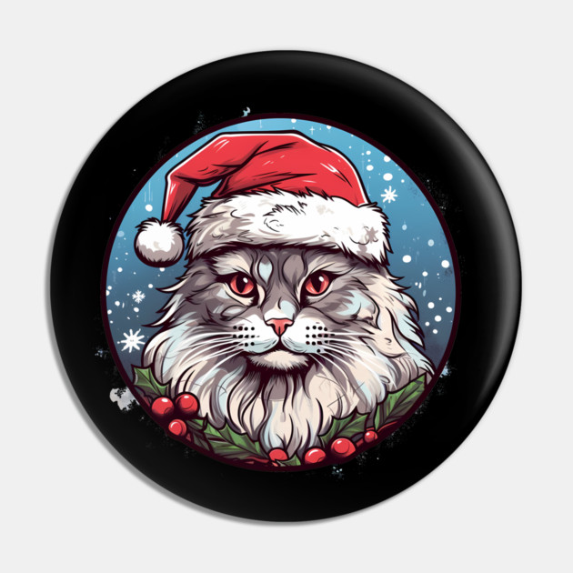 Siberian Cat Xmas, Love Cats Pin by logiamerch