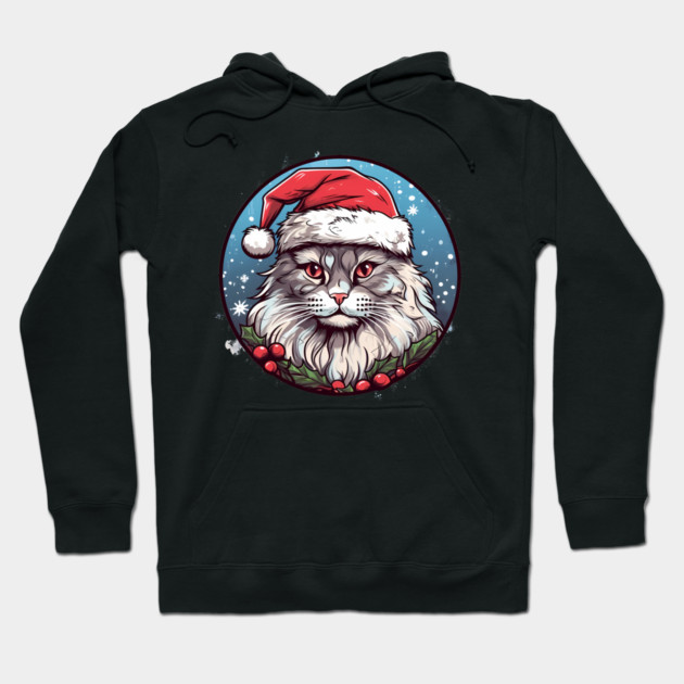 Siberian Cat Xmas, Love Cats Hoodie by logiamerch