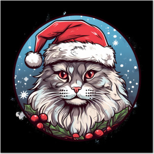 Siberian Cat Xmas, Love Cats Posters and Art
