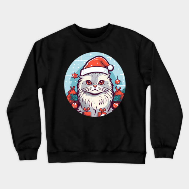 Siberian Cat Xmas, Love Cats Crewneck Sweatshirt by logiamerch