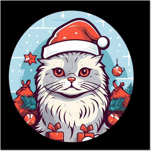 Siberian Cat Xmas, Love Cats Wall Art by logiamerch
