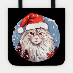 Siberian Cat Xmas, Love Cats Tote