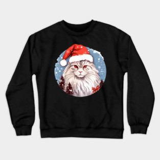 Siberian Cat Xmas, Love Cats Crewneck Sweatshirt