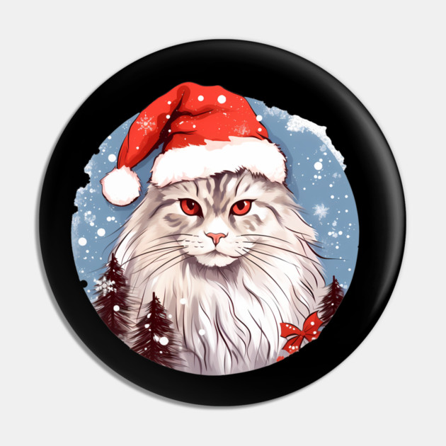 Siberian Cat Xmas, Love Cats Pin by logiamerch