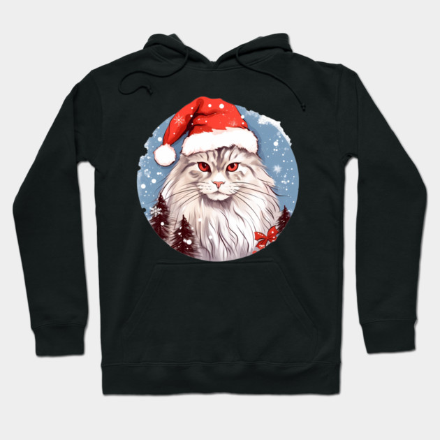Siberian Cat Xmas, Love Cats Hoodie by logiamerch