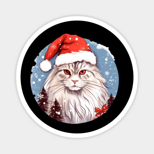 Siberian Cat Xmas, Love Cats Magnet by logiamerch