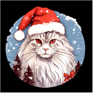 Siberian Cat Xmas, Love Cats Posters and Art