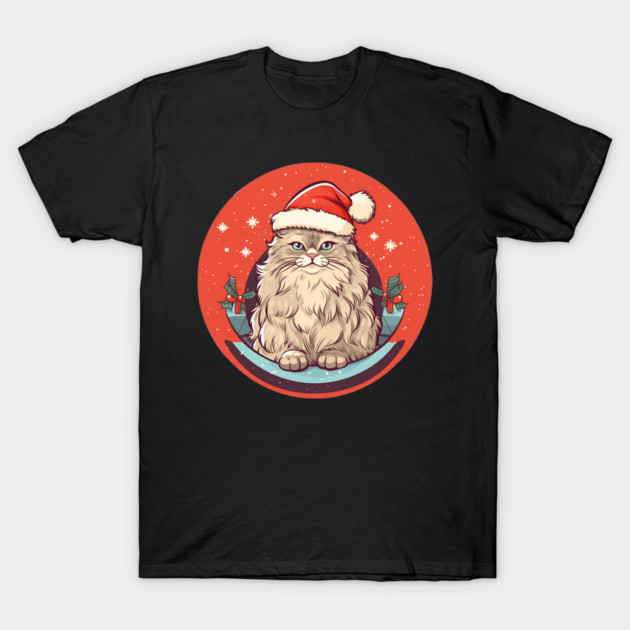 Siberian Cat Xmas, Love Cats T-Shirt by logiamerch
