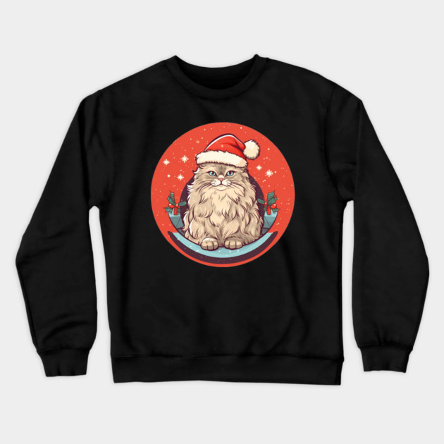 Siberian Cat Xmas, Love Cats Crewneck Sweatshirt by logiamerch