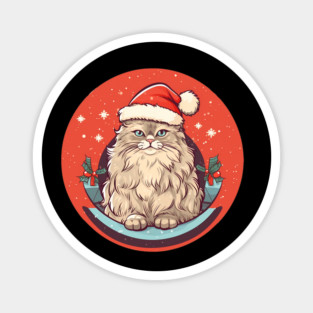 Siberian Cat Xmas, Love Cats Magnet