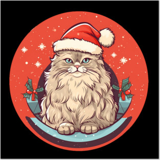 Siberian Cat Xmas, Love Cats Posters and Art