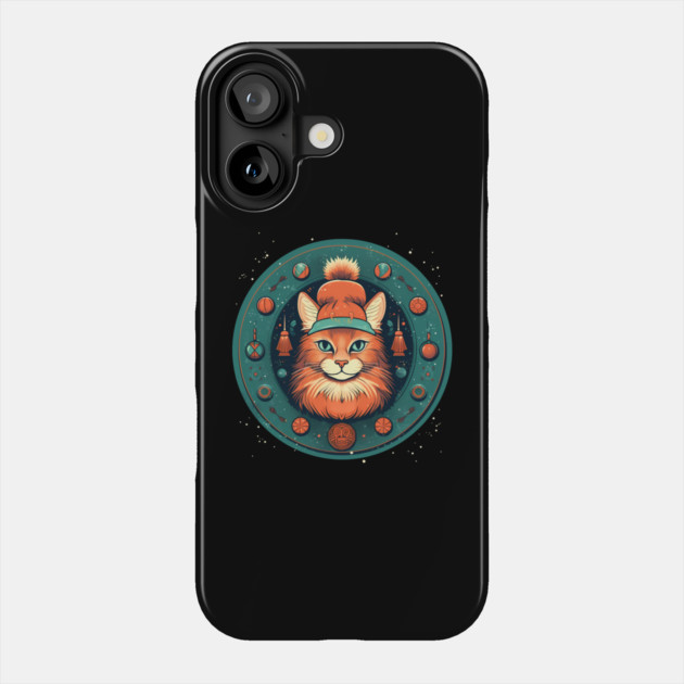 Somali Cat Xmas, Love Cats Phone Case by logiamerch