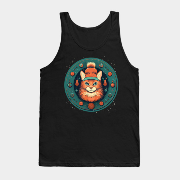 Somali Cat Xmas, Love Cats Tank Top by logiamerch