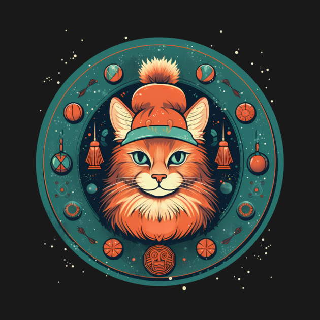 Somali Cat Xmas, Love Cats by logiamerch