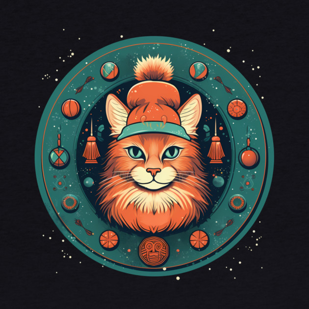 Somali Cat Xmas, Love Cats by logiamerch