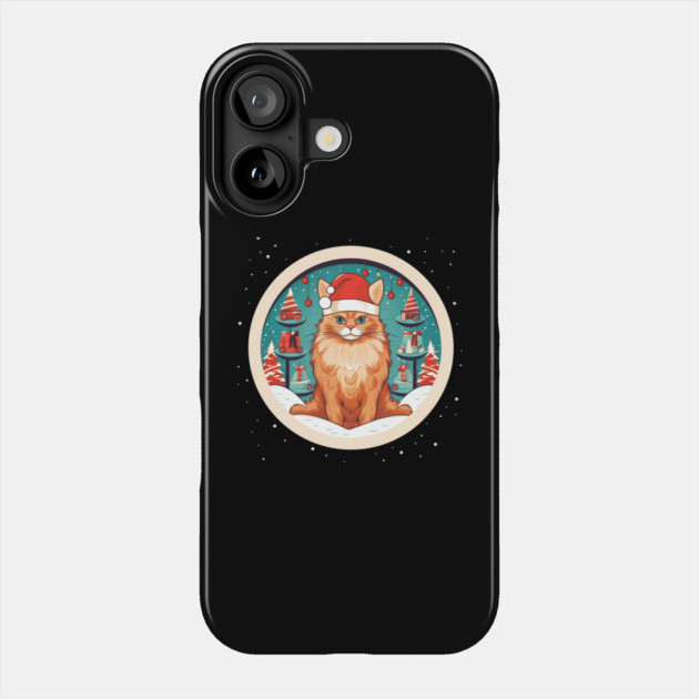 Somali Cat Xmas, Love Cats Phone Case by logiamerch