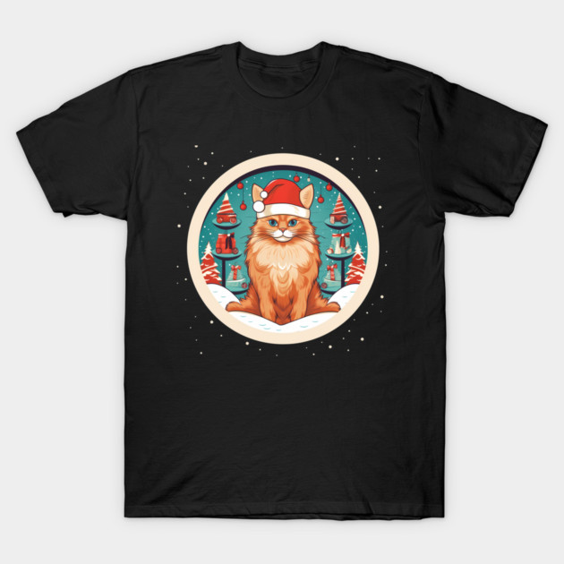 Somali Cat Xmas, Love Cats T-Shirt by logiamerch