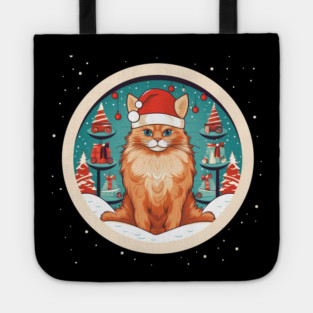Somali Cat Xmas, Love Cats Tote
