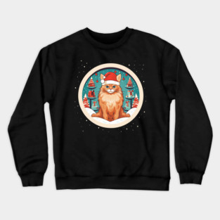 Somali Cat Xmas, Love Cats Crewneck Sweatshirt