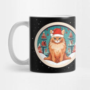 Somali Cat Xmas, Love Cats Mug