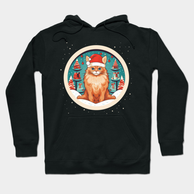 Somali Cat Xmas, Love Cats Hoodie by logiamerch
