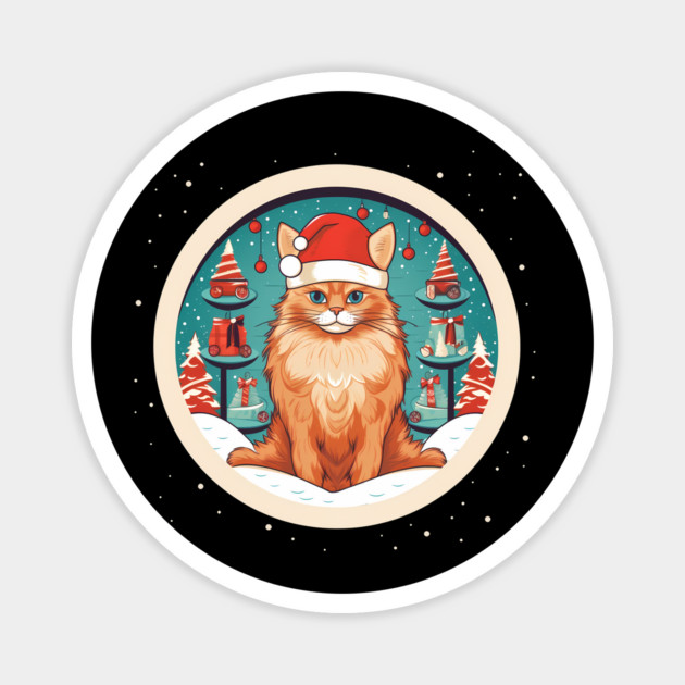 Somali Cat Xmas, Love Cats Magnet by logiamerch