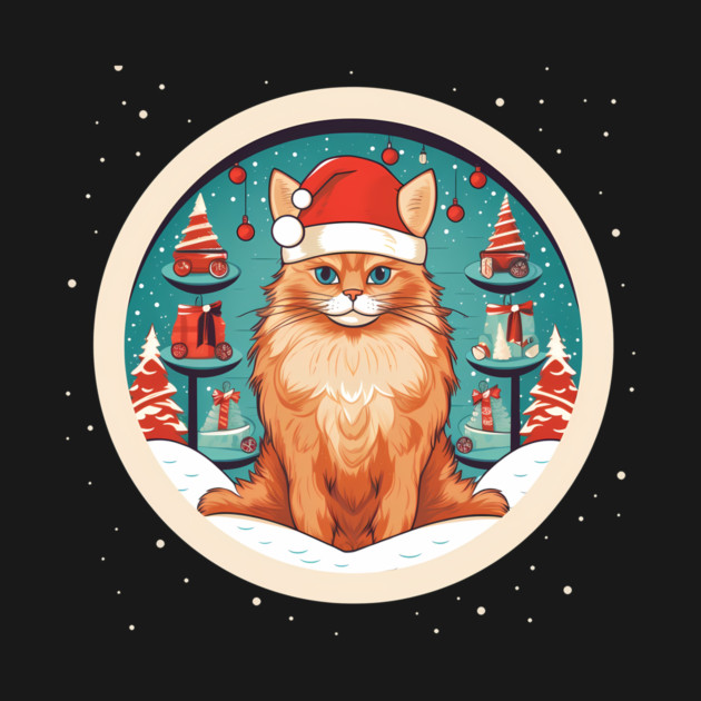 Somali Cat Xmas, Love Cats by logiamerch