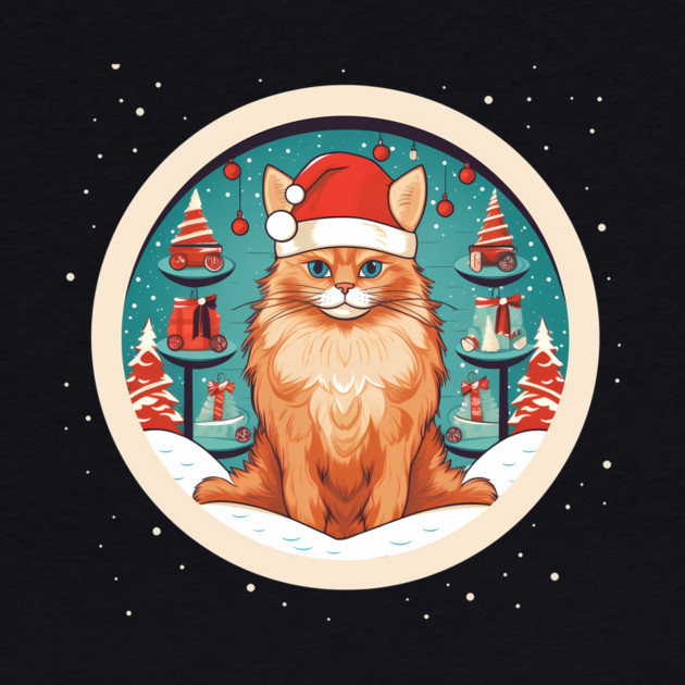 Somali Cat Xmas, Love Cats by logiamerch