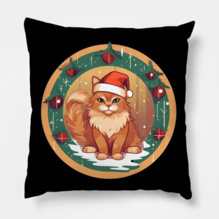 Somali Cat Xmas, Love Cats Pillow