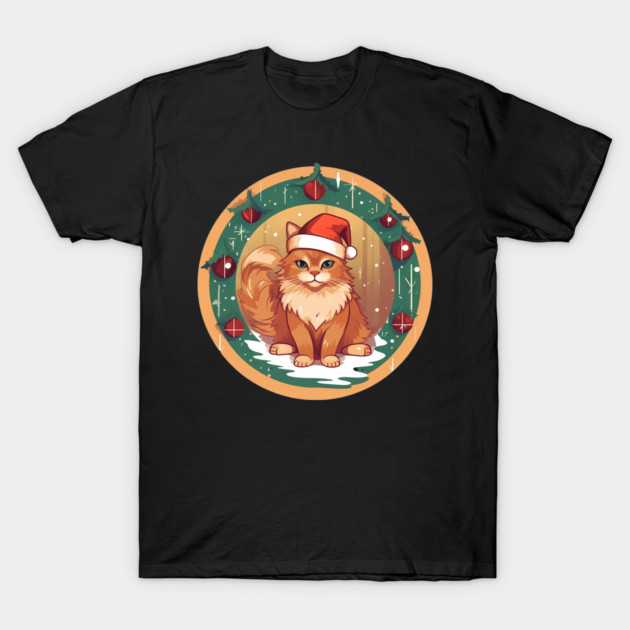 Somali Cat Xmas, Love Cats T-Shirt by logiamerch