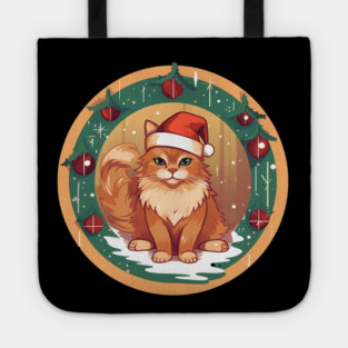 Somali Cat Xmas, Love Cats Tote