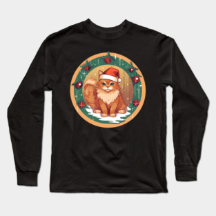 Somali Cat Xmas, Love Cats Long Sleeve T-Shirt