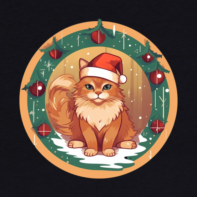 Somali Cat Xmas, Love Cats by logiamerch